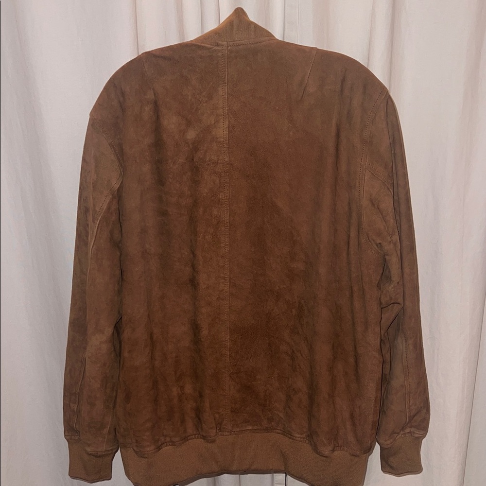 Bombay Leather Mens Baron brown suede Leather Jacket NWOT - Picture 3 of 15